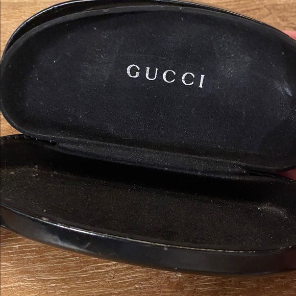 vintage Gucci GG 2653/S rimless shield sunglasses, rhinestone logo + freebies
